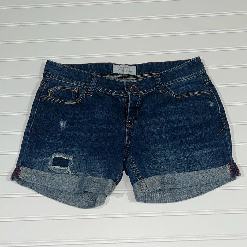 Aeropostale Women’s Denim Jean Shorts Size 7/8 - Picture 1 of 8